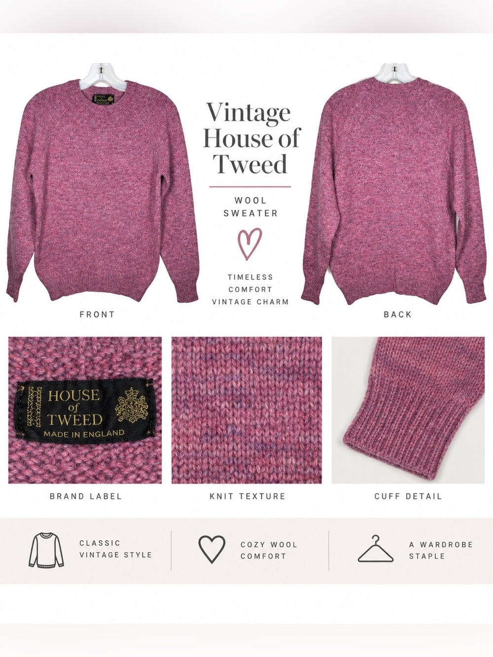 Vintage House of Tweed Wool Sweater